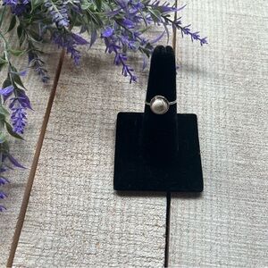 Sterling Silver White Howlite Ring